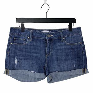 PAIGE Roll Cuff Denim Shorts Mid Rise #58